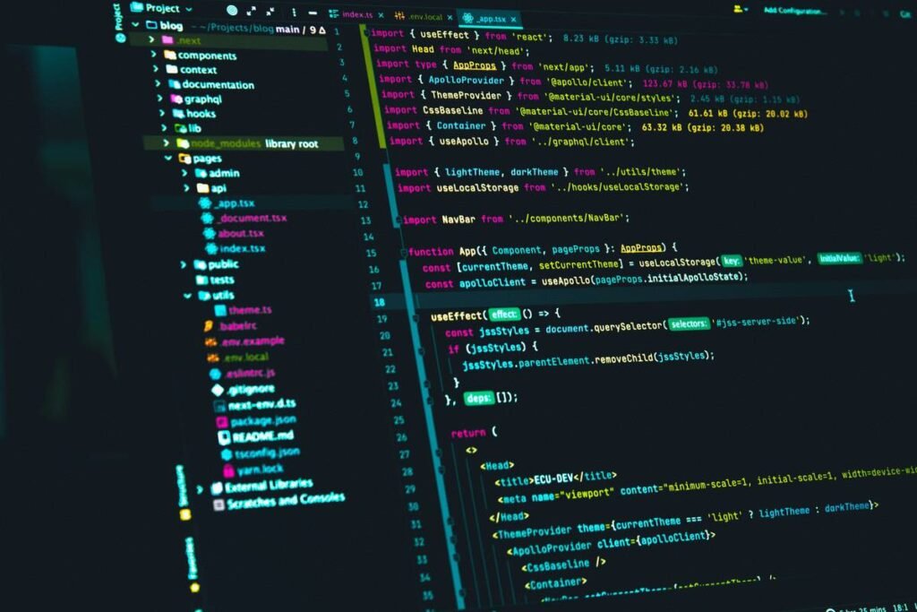 software developer coding